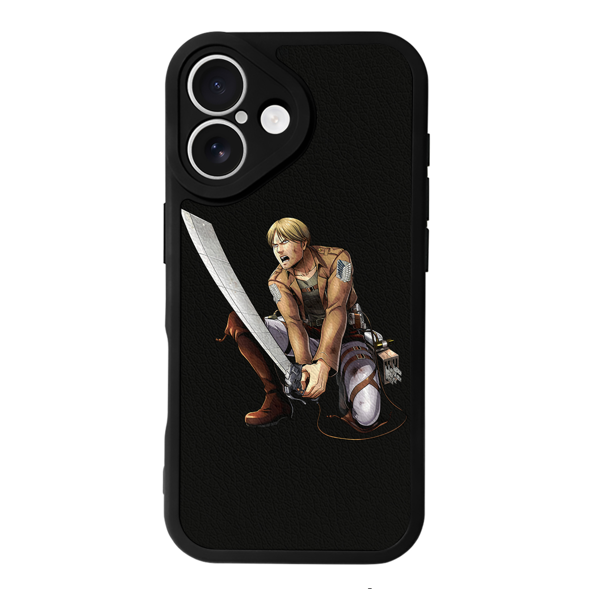 （画像用） 進撃の巨人 ミケ·ザカリアス Attack on Titan Mike Zakarius 【iPhone 16シリーズ対応】シリコンスマホケース（レザー調） 材質：シリコン